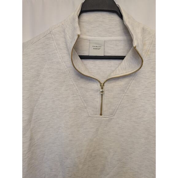 VARLEY 'Hawley' Half Zip Sweatshirt Medium 72% Viscose IVORY nwot MSRP $138 - Picture 2 of 11